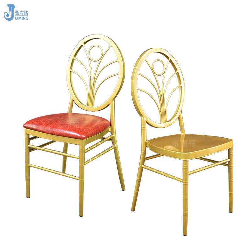 Creativo estilo ins Silla de bambú metal redondo trasero Phoenix silla restaurante occidental mesa y silla luz estilo de lujo comedor restaurante silla