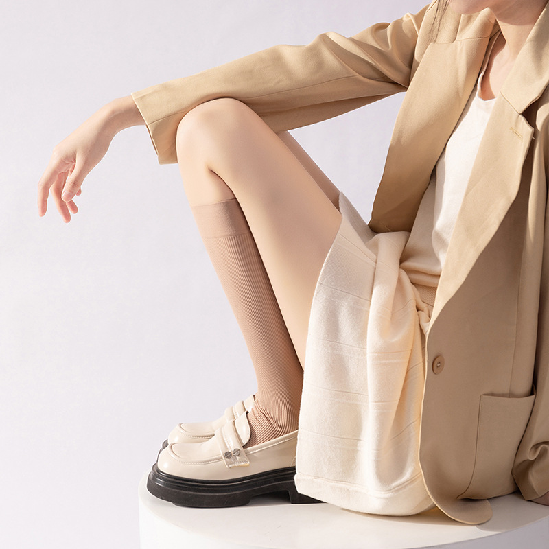 Calcetines de presión de primavera y otoño de color sólido para adelgazar JK retro anchor rojo japonés calcetines de color sólido rodillas delgadas piernas
