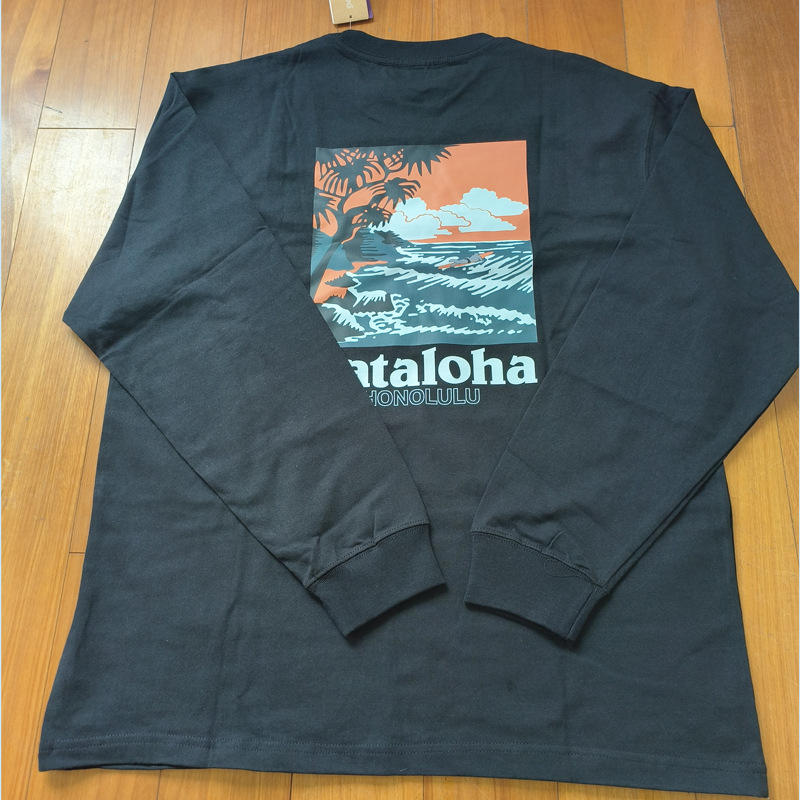 Logotipo de comercio exterior Classic Outdoor Mountain Series Camiseta de manga larga del mismo estilo para hombres y mujeres