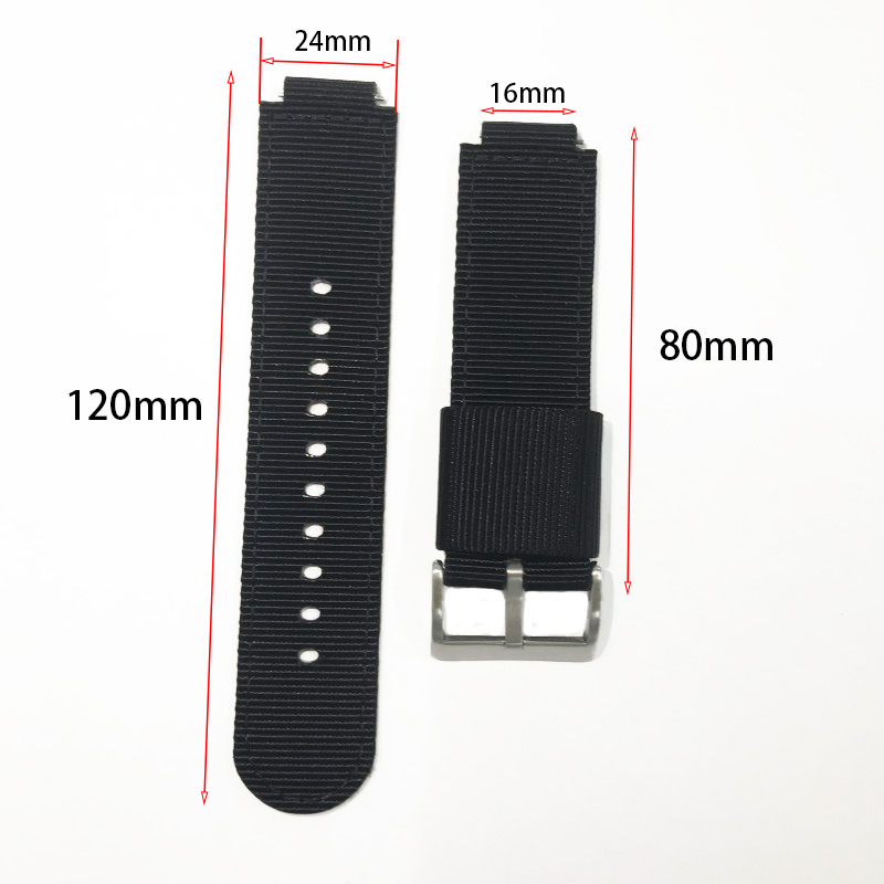 兩節款橫紋尼龍錶帶適用卡西毆AQ-S810/GM2100手錶帶16/18mm男女