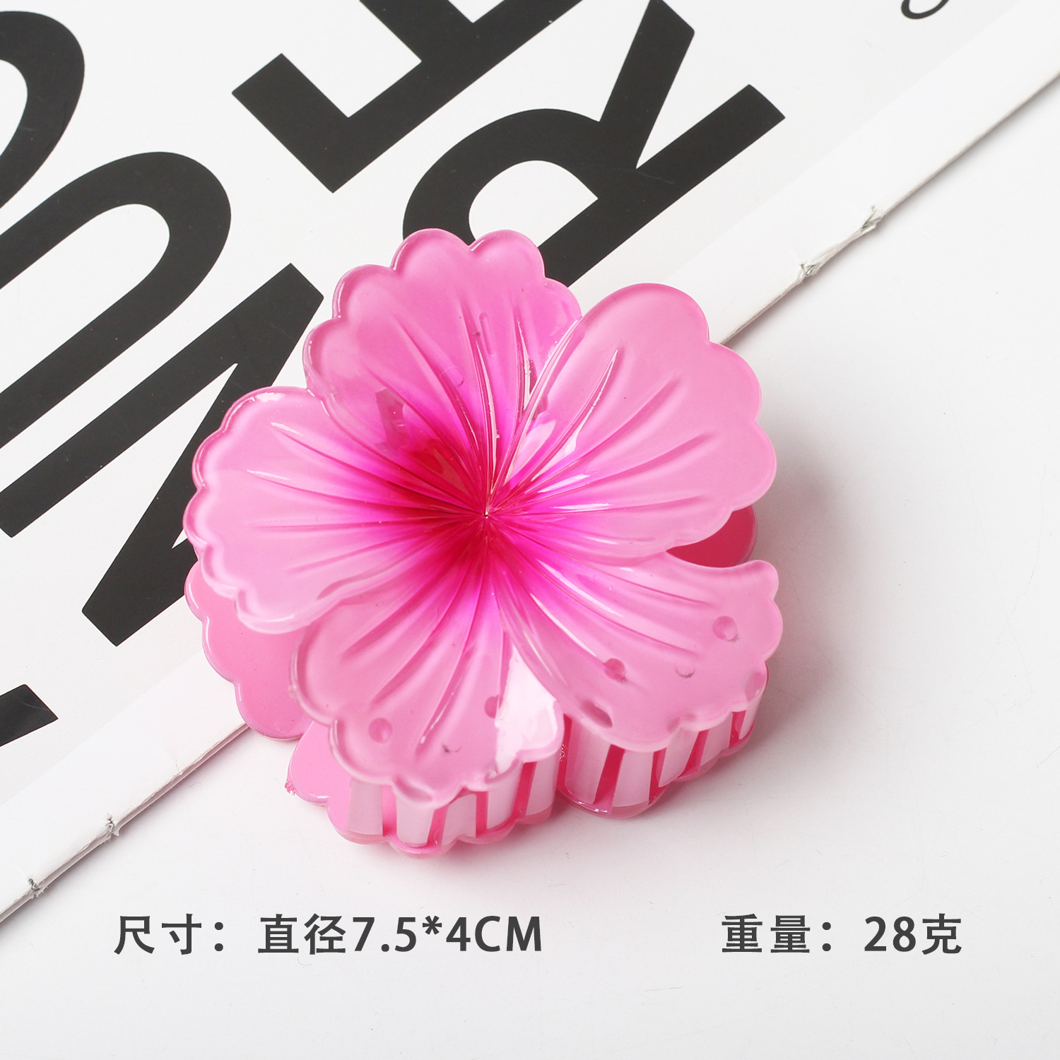Clip de cabello de flores transfronterizas, clip de tiburón de vacaciones de alto nivel, toque de cabello de estilo