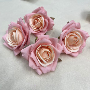 Simulation flower rose head cross -border hot -selling small rose fake flower head handmade chest flower material silk flower rose head