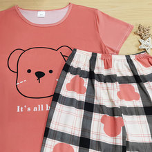 东南亚睡衣女2025年夏季薄款短袖长裤卡通可爱减龄风两件套家居服