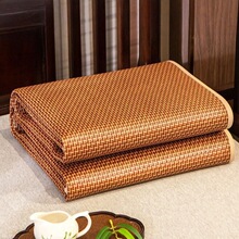 凉席藤席三件套1.5m1.8米床加厚单人凉席折叠冰丝席0.45米