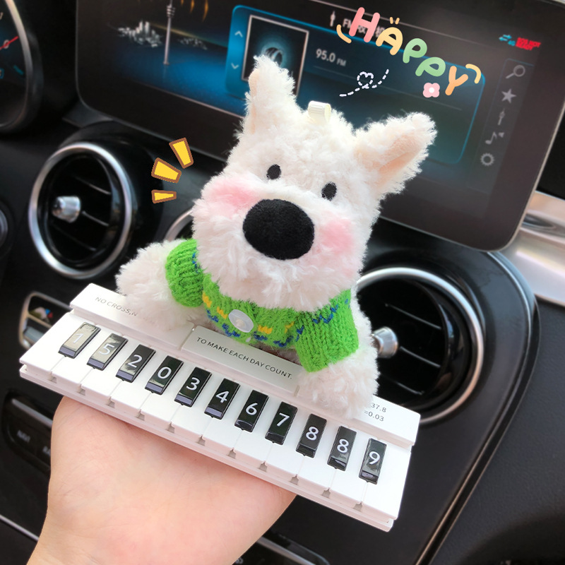 2025 nuevo coche West Highland Puppy coche estacionamiento temporal número de teléfono matrícula decoración del coche coche coche móvil coche móvil coche