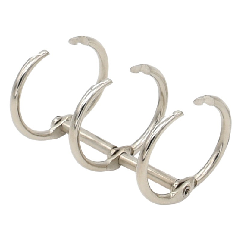 Anillo de páginas sueltas de 3 orificios encuadernados de Yiwang Anillo de calendario de escritorio de apertura desmontable dorado Anillo de páginas sueltas de tres orificios de metal multicolor