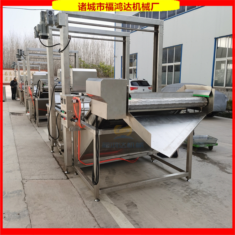 八爪鱼喷淋式气泡清洗机 虎皮凤爪解冻油炸线 洗油菜机器