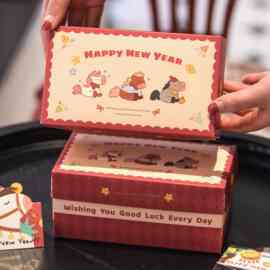 2026新年马年包装盒礼品盒饼干年货牛轧糖雪花酥礼盒过年空盒子