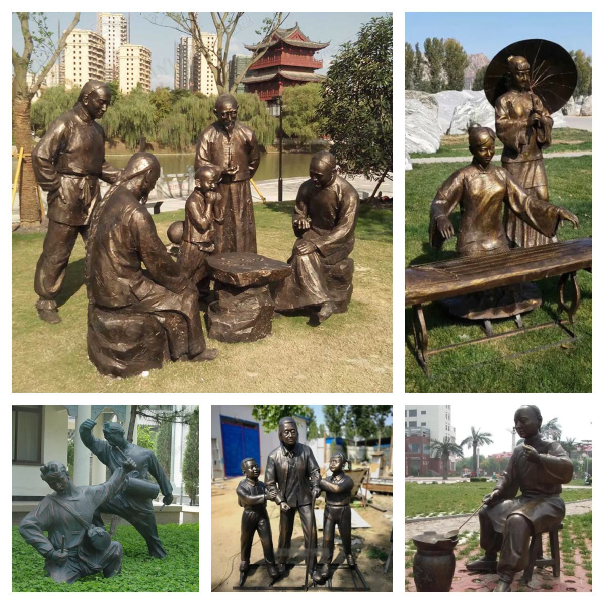 鑄銅小品人物雕塑