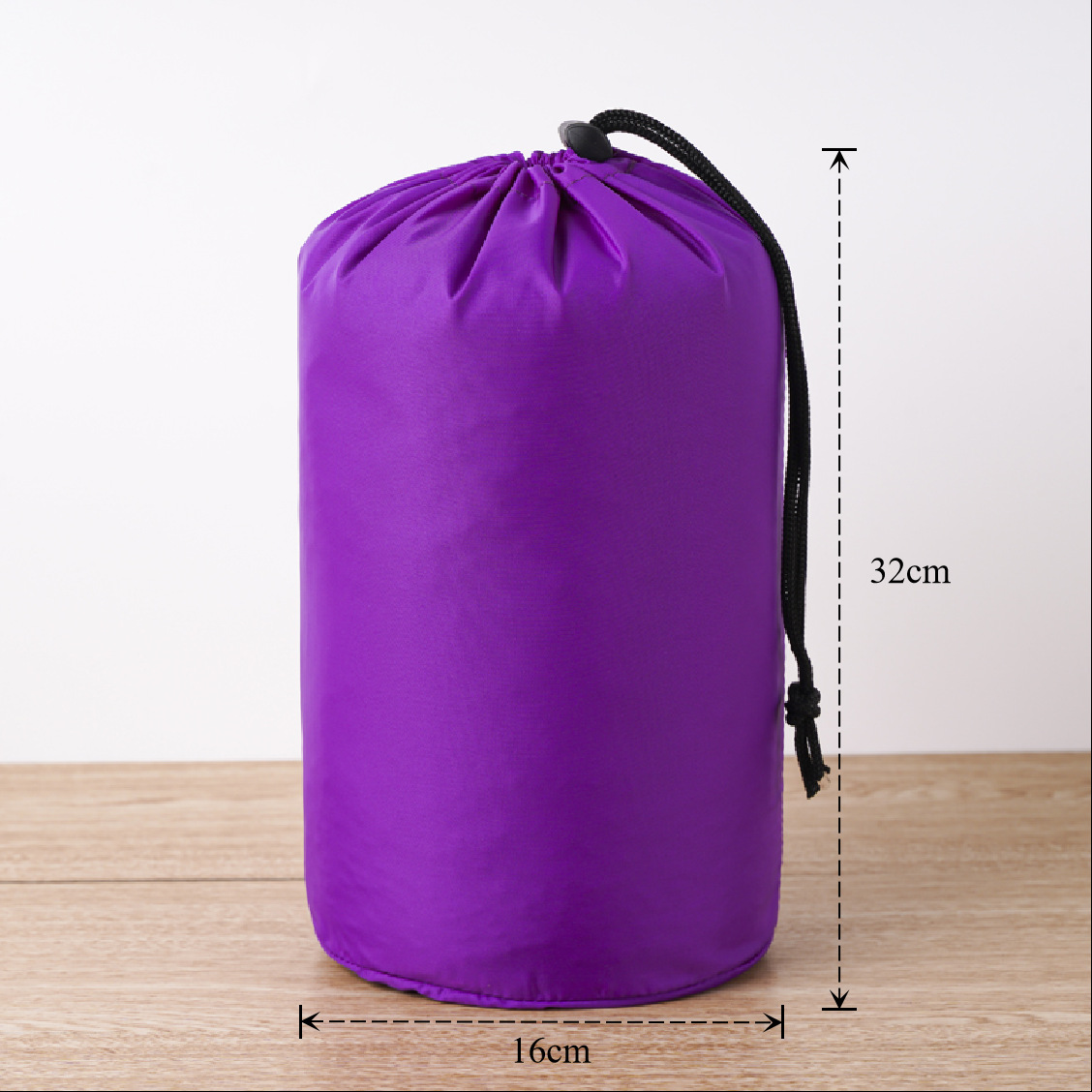 Bolsa de cuerda de nylon impermeable cilíndrica de plumón para ropa doméstica de poliéster bolsa de almacenamiento bolsa de embalaje bolsillo de paquete de contracción image 70