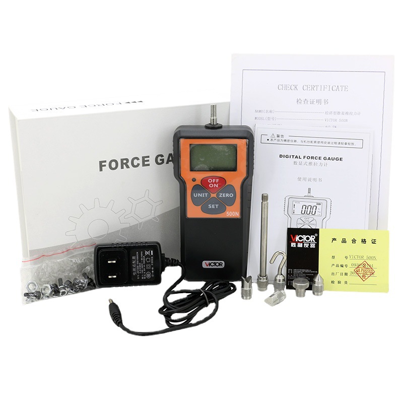 승리 VICTOR 500N 디지털 디스플레이 푸시 풀 동력계 당김 압력 동력계 추력 동력계 스프링 테스트