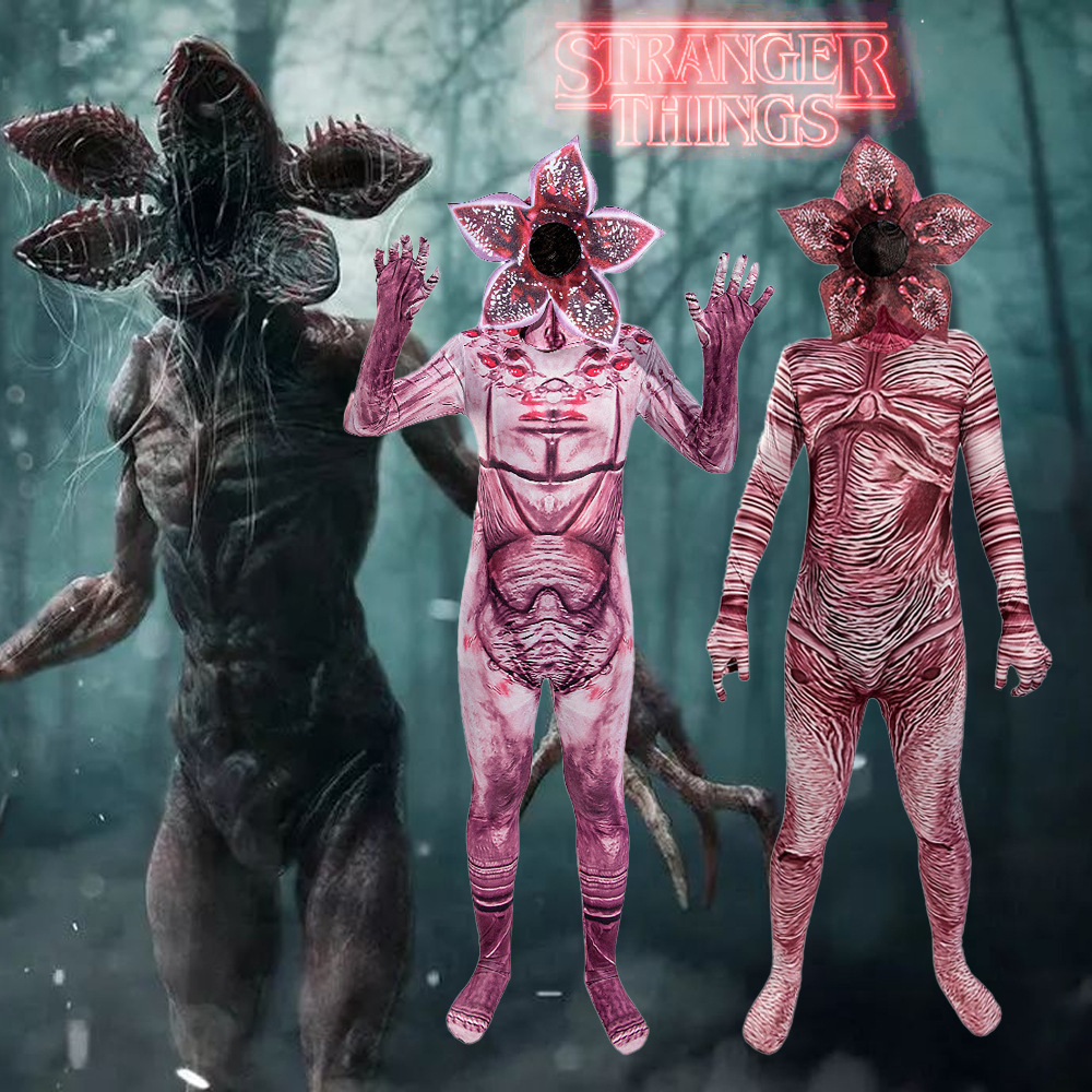 Piranha jumpsuit Halloween horror cosplay tights clothing children and adults same style Stranger Things
