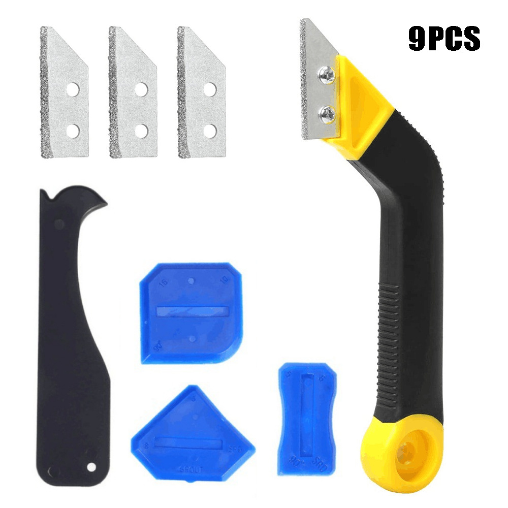 9件套填缝工具刮胶器密封刮板阴阳角套件瓷砖灌浆锯浆