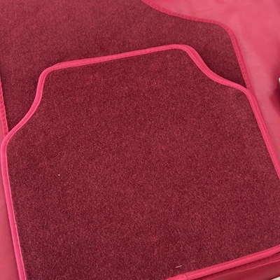 floor mats, suede anti-slip mats, Universal Foot Pad - maroon-custom-made-floor-mats-specifically-for-five-seater-vehicles