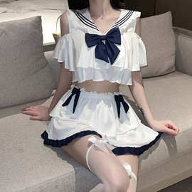 日系水手情趣内衣性感甜辣纯欲学院风jk制服分体软妹透视代发