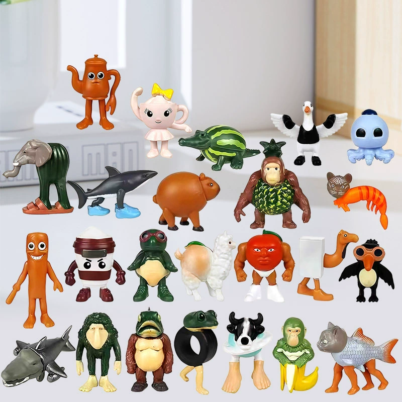 跨境新品批发 3.5-5.5cm山海经24款手办摆件通通通木棍人公仔模型