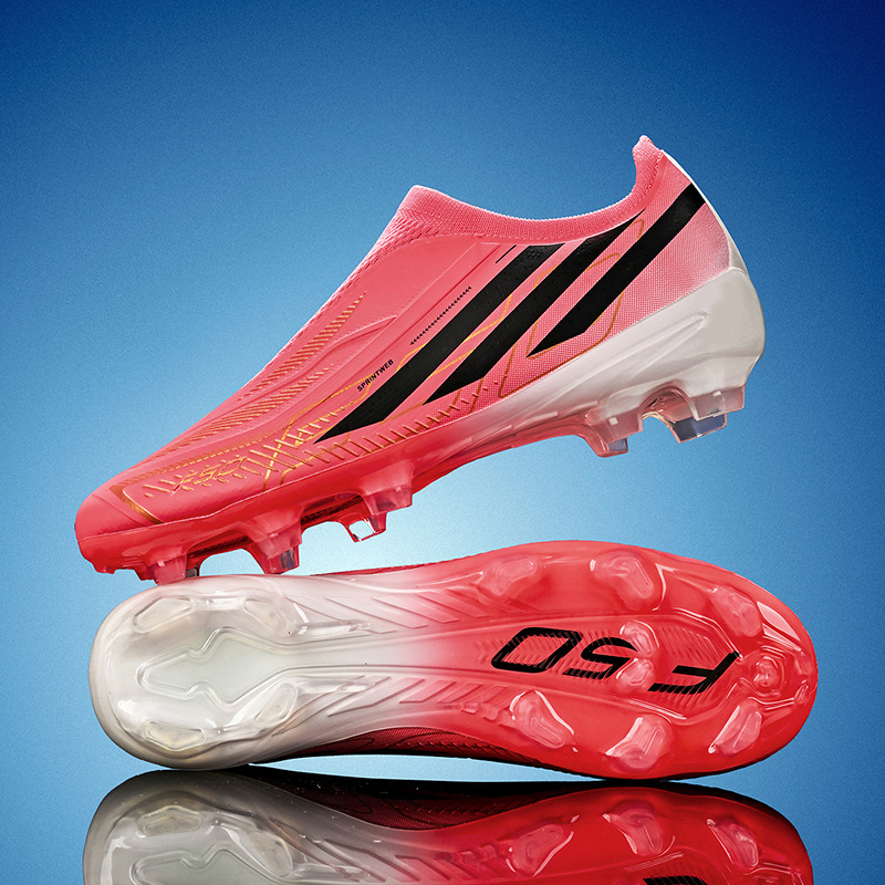 Zapatillas de Fútbol Sin Cordones F50 Suela de TPU y Tejido Amortiguación para Césped Natural y Artificial