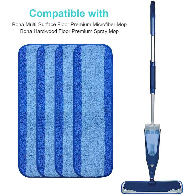 Adhesive Flat Mop Replacement Pack Suitable for Bona Flat Mop Cloth Head Thickeneded Water-Absorbent Durable Cleaning Pad