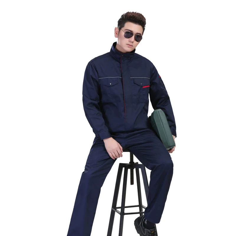 清风劳保工作服男装耐磨耐脏长袖厂服立领大码物业汽修劳保服定制|undefined