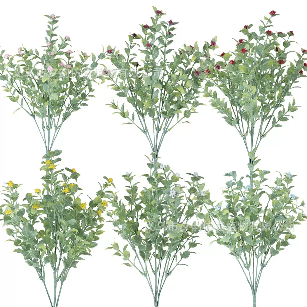 现货龟背满天星仿真花束 酒店餐厅花艺软装人造塑料假花室外造景