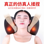 颈椎按摩枕肩颈按摩仪加热腰部多功能靠枕背部加热家用颈部按摩器