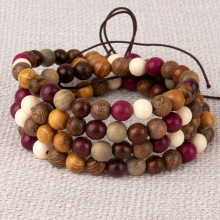 檀木多宝绿檀黑檀圆珠百香果金丝檀血檀佛珠批发文玩diy饰品配件