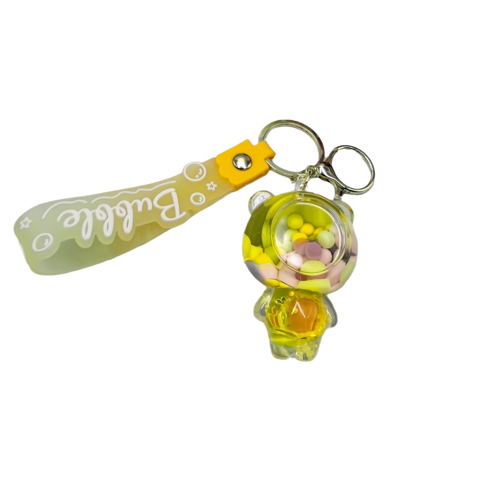 Aceite de soja de azúcar oso acrílico arena flotante colgante llavero de moda boutique colgante bolso creativo colgante