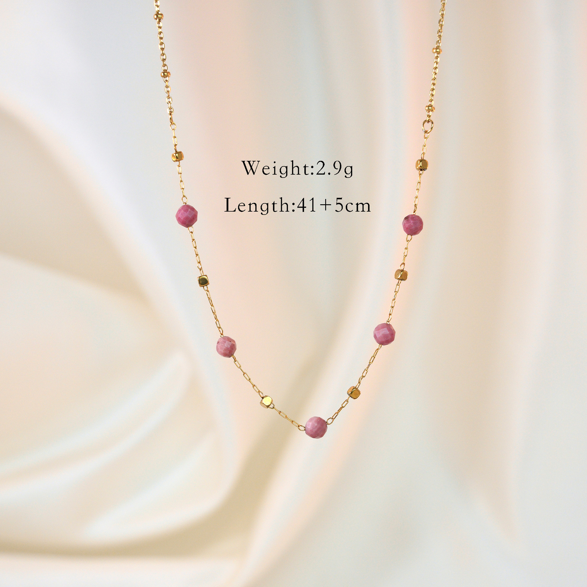 Women's Gender Simple Style Geometric Natural Stone Titanium Steel Necklace In Bulk