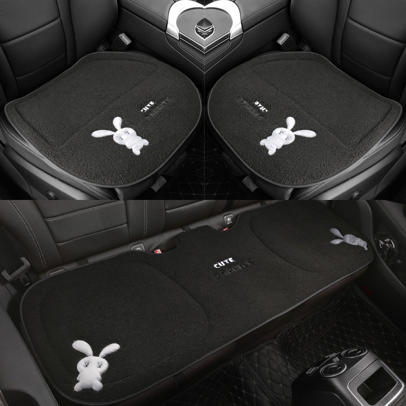 2025新款汽车坐垫舒适可爱卡通女神坐垫冬季加厚保暖坐垫座椅套垫