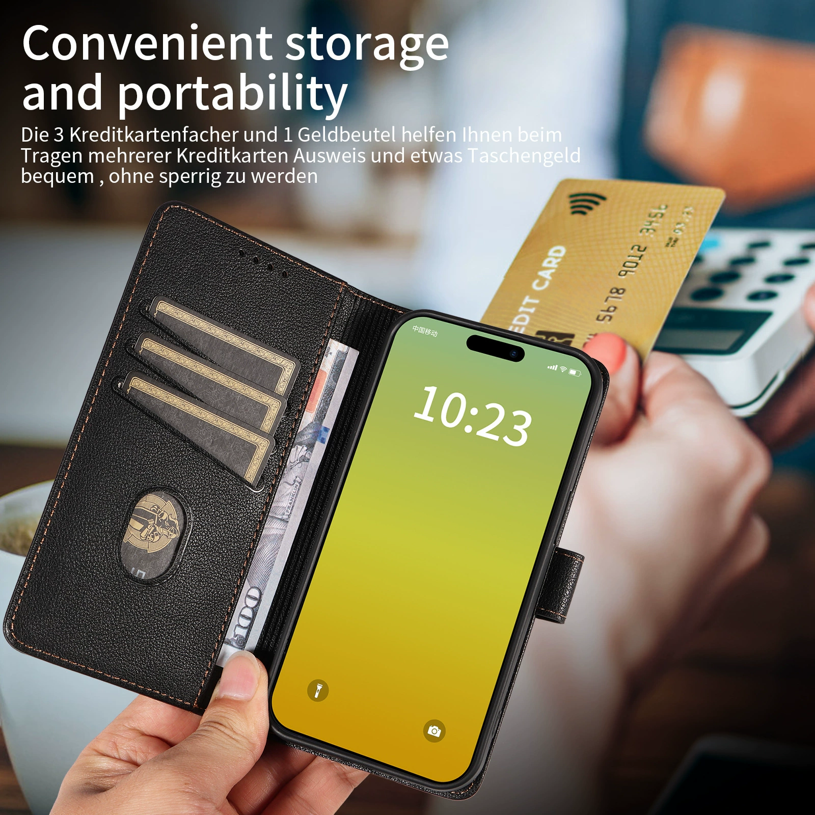 Чехол для iPhone 15, противоугонный кожаный чехол для Apple 16, новый защитный чехол-книжка для Samsung S24