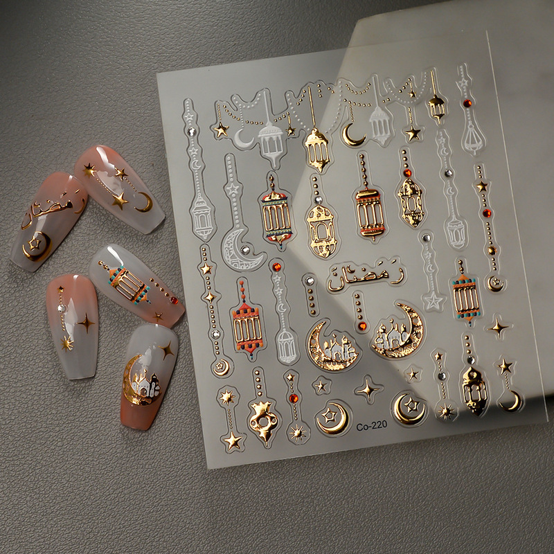 Little Red Book Beauty Makeup Talent Brand Design High-grade Crystal Diamond Bronzing Nail Art Sticker suit Simple and Exquisite Wholesale