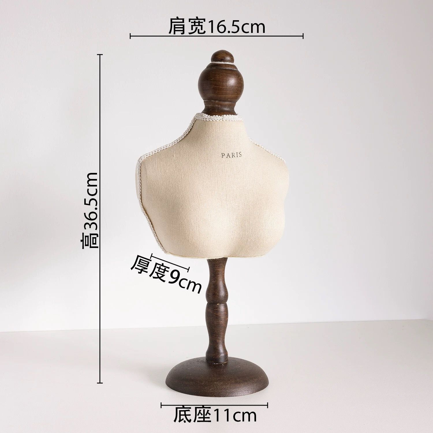 Joyas de busto modelo toallas de saliva de mascotas impresión de encaje estante de exhibición collar bufandas props de disparo props de exhibición