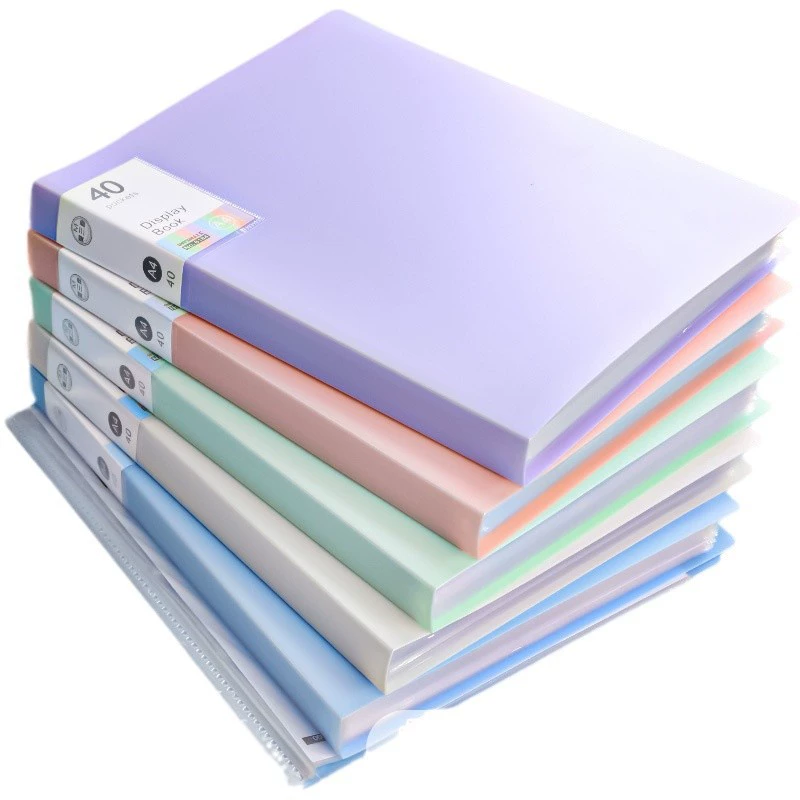 A4 Data Book Morandic Page Pocket Folder Transparent and Clear Dedicated Storage Book File Paper Test Paper Collection Book