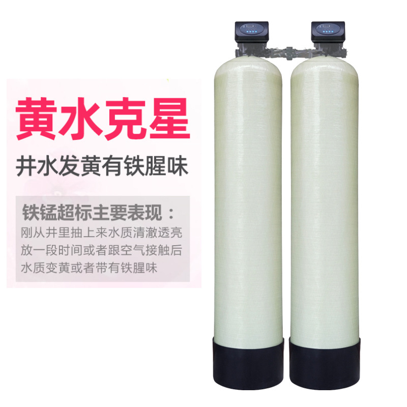 Well water removal iron manganese filter rural household groundwater yellow sediment purification water machine manganese sand water treatment equipment