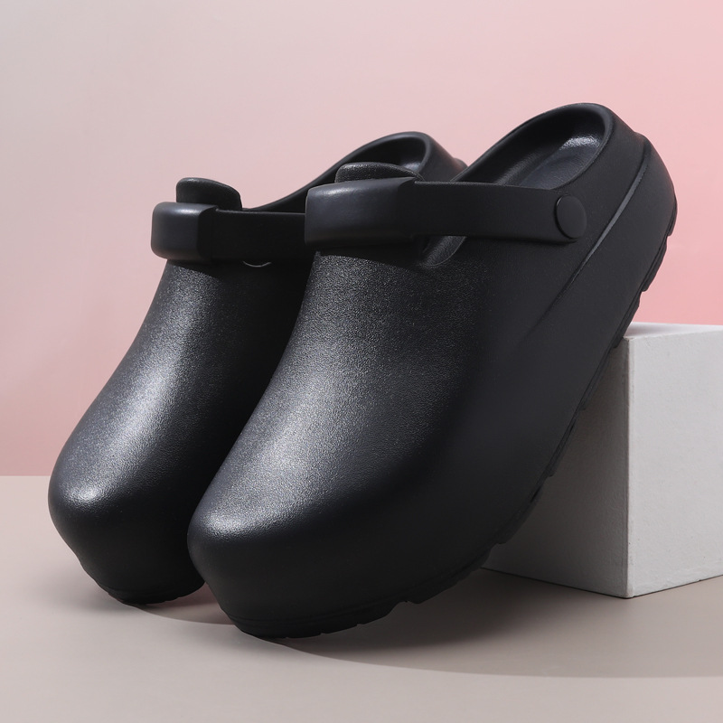 En nombre del cabello, Baotou drag femenino, uso externo de verano, sandalias y pantuflas de plataforma aumentadas, zapatos Birken transpirables antideslizantes EVA de alta calidad