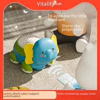 Электрическая игрушка для ползания (VitalityBear) слон — звездная проекция, музыка и пульт, 0–2 года