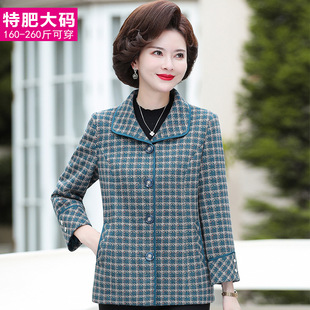 Autumn clothes for the elderly grandma coat for middle-aged and elderly mothers woolen clothes for the old lady autumn and winter