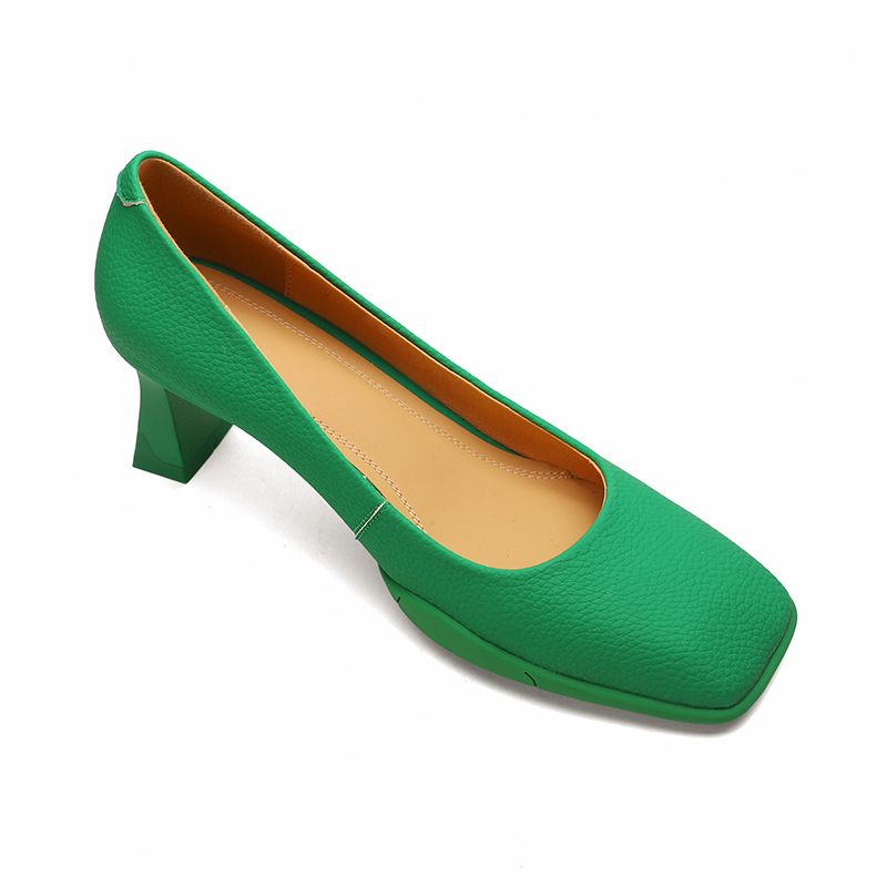 CHIKO Sigolena Square Toe Block Heels Pumps Shoes