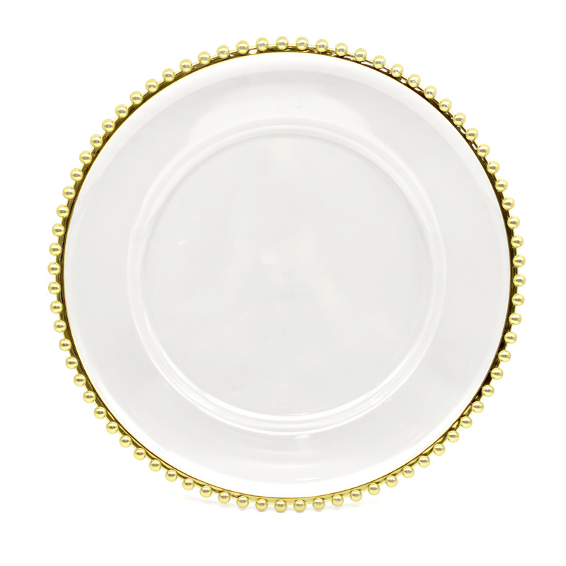 Foreign Trade Factory Bead Tray, Christmas Decoration Tray, Transparent Plastic Tray, Gold-Stamped Bead Tray, Made of Ps and Pet Materials