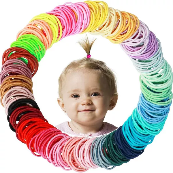 European and American Kidsren's Small Rubber Band Baby Colorfulful Hair Band Hair Rope High Elastic Rubber Band Headband DIY Hair Accessories Headdress