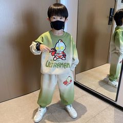 奥特曼衣服春秋款儿童新款男童秋季休闲男孩洋气衣服长袖两件套潮