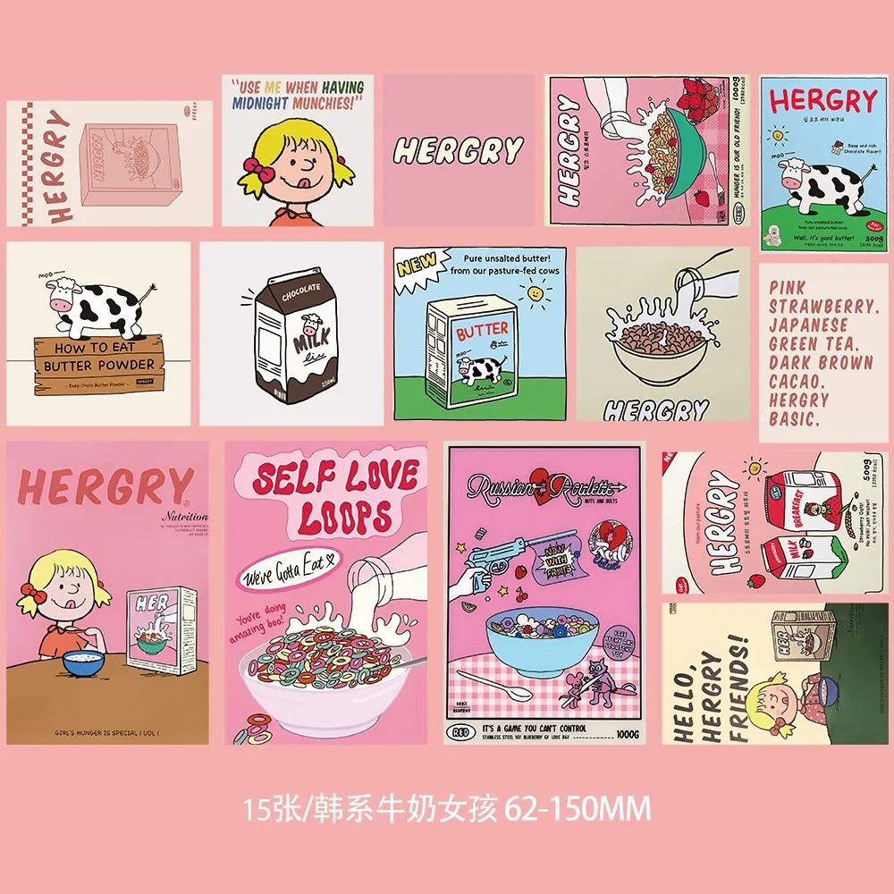 Colección de cientos de tarjetas de postal, estilo ins, estilo anime japonés, estilo retro, arte festivo, suministros culturales y creativos