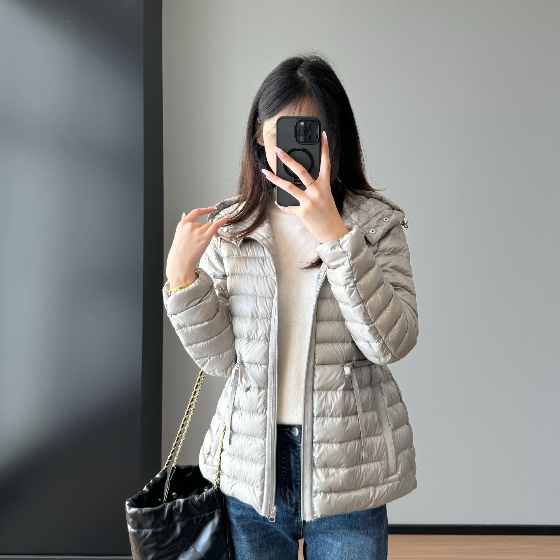 柜面1w+ 鹅绒服超气质显瘦收腰冬季轻薄款鹅绒服女2024秋冬049