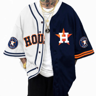 Cross-Border Fashion Baseball Uniform Youth Sportswear Large Size V-Neck Short-Sleeved 3D Printing Amazon Best-Selling Model