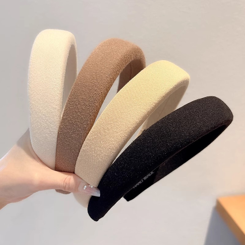 Coreana otoño invierno cinturón de cabello 2024 nuevo otoño invierno cráneo alto borde amplio presión de cabello pinzas de cabello tocado cinturón de cabello de alta calidad