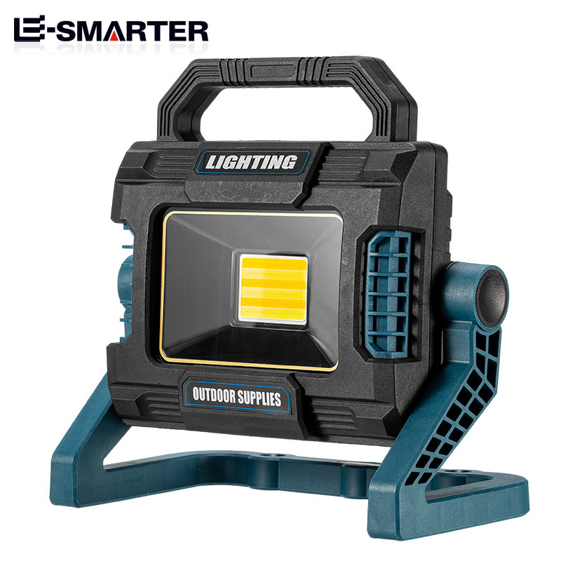 Transfronteriza nueva luz de inundación LED fuerte Detección de luz sitio de construcción trabajo móvil lámpara de minero con Banco de energía lámpara de césped al aire libre