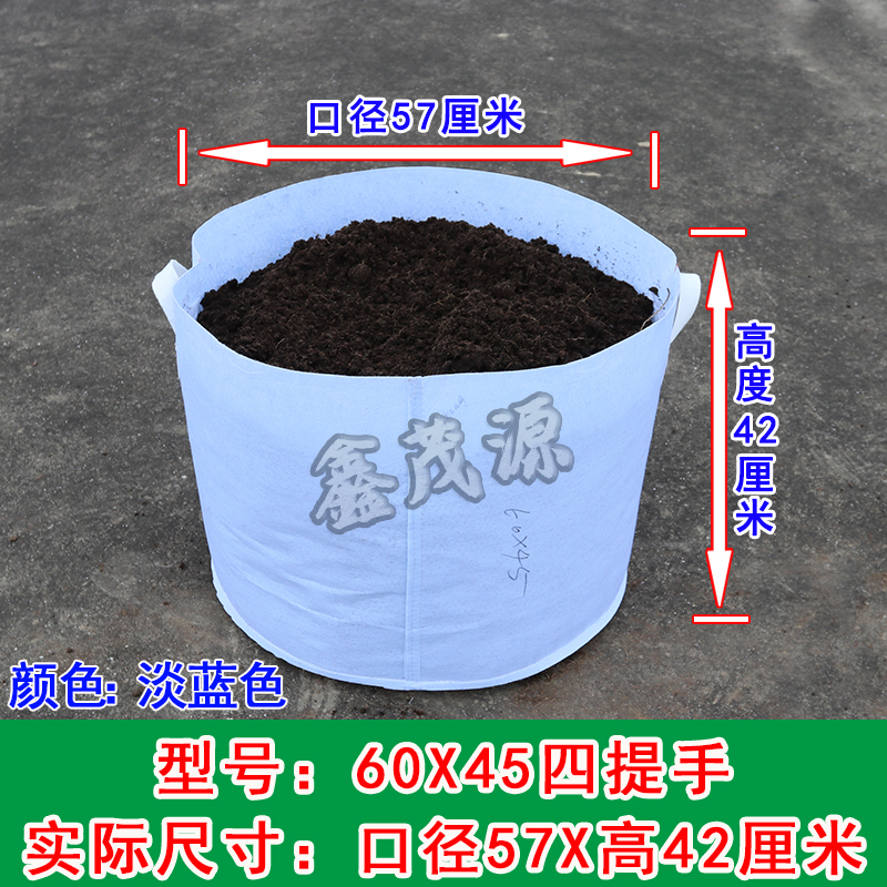 하늘색 60x45 이중 손잡이 5개(실제 직경 58x 높이 43cm )