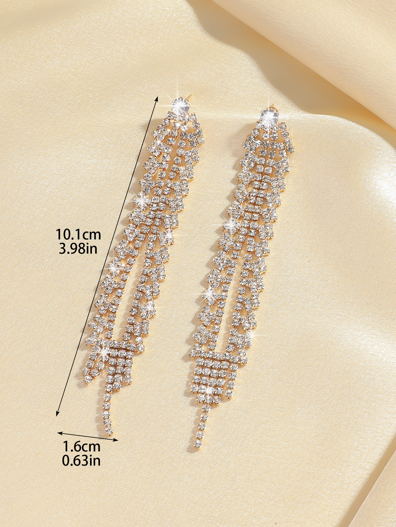 orecchini lunghi con nappe e strass in zircone super flash di alta qualità per le donne, orecchini alla moda dal temperamento_voghion.com