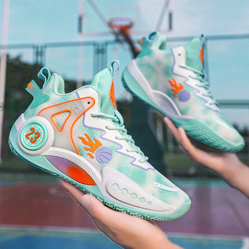 New Anti-Slip and Wear-Resistant Sports Shoes for Teenagers, Junior High School Students, Practical Training Basketball Shoes, Summer Breathable Mesh Shoes