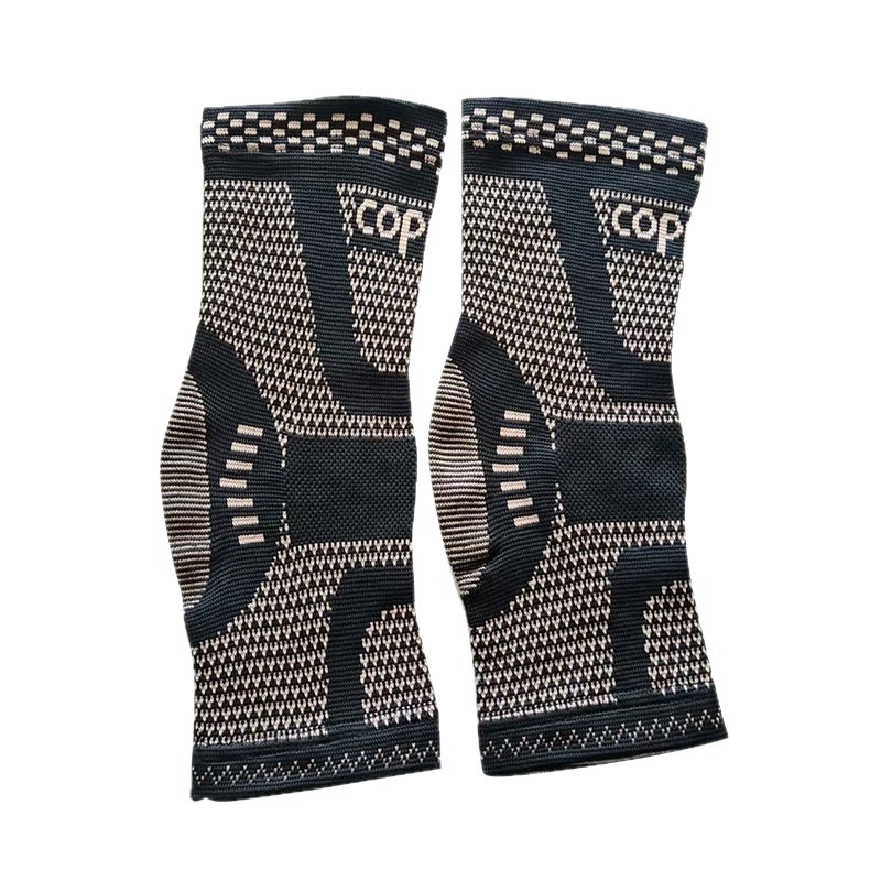 Protectores de rodilla y tobillo con iones de cobre, equipo de protección de nailon tejido con fibra de cobre, protectores de tobillo transpirables de compresión para deportes, fitness y correr
